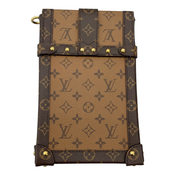 ルイ・ヴィトン LOUIS VUITTON ポシェット・トランク・ヴェルティカル M67873 ブラウン モノグラム・リバース レディース ショルダーバッグ