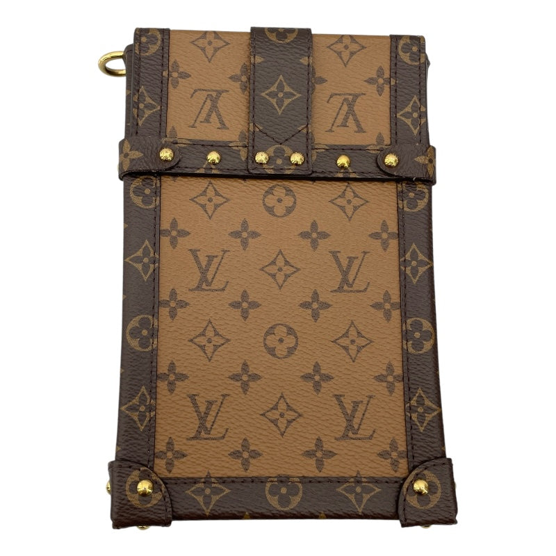 ルイ・ヴィトン LOUIS VUITTON ポシェット・トランク・ヴェルティカル M67873 ブラウン モノグラム・リバース レディース ショルダーバッグ