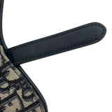 クリスチャン・ディオール Christian Dior ミニサドルバッグ M0447CTZQ ネイビー アイボリー GD金具 オブリークジャガード レディース ハンドバッグ