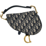 クリスチャン・ディオール Christian Dior ミニサドルバッグ M0447CTZQ ネイビー アイボリー GD金具 オブリークジャガード レディース ハンドバッグ