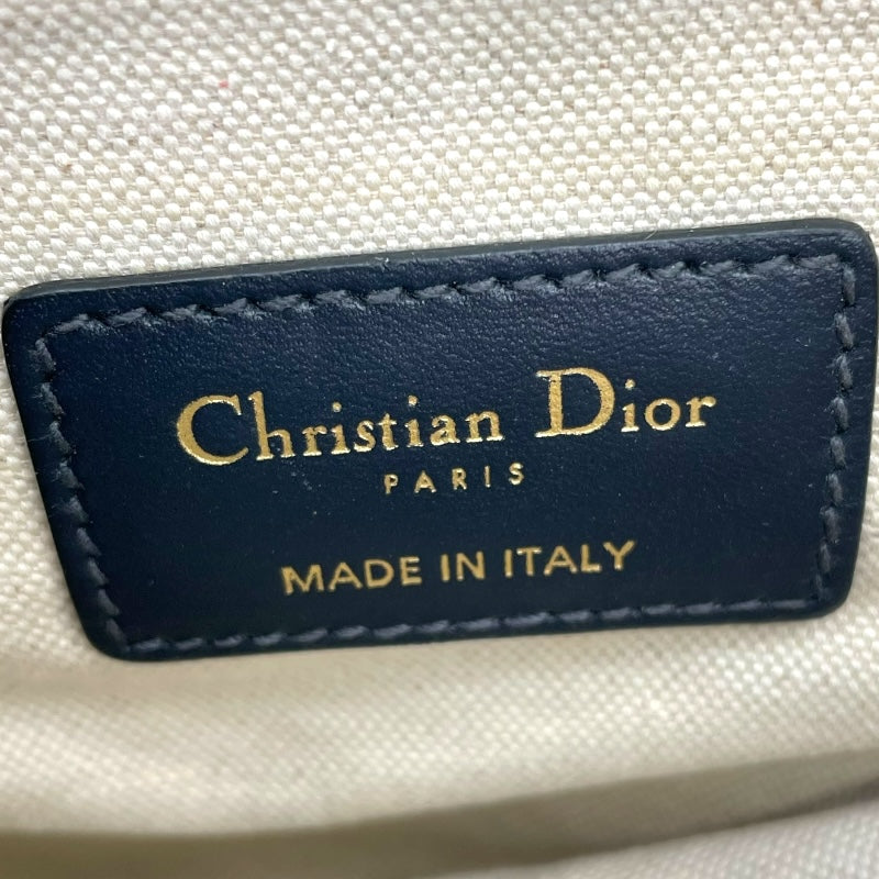 クリスチャン・ディオール Christian Dior サドルバッグミニ M0447CTZQ アイボリー ネイビー GD金具 オブリークジャガード レディース ハンドバッグ