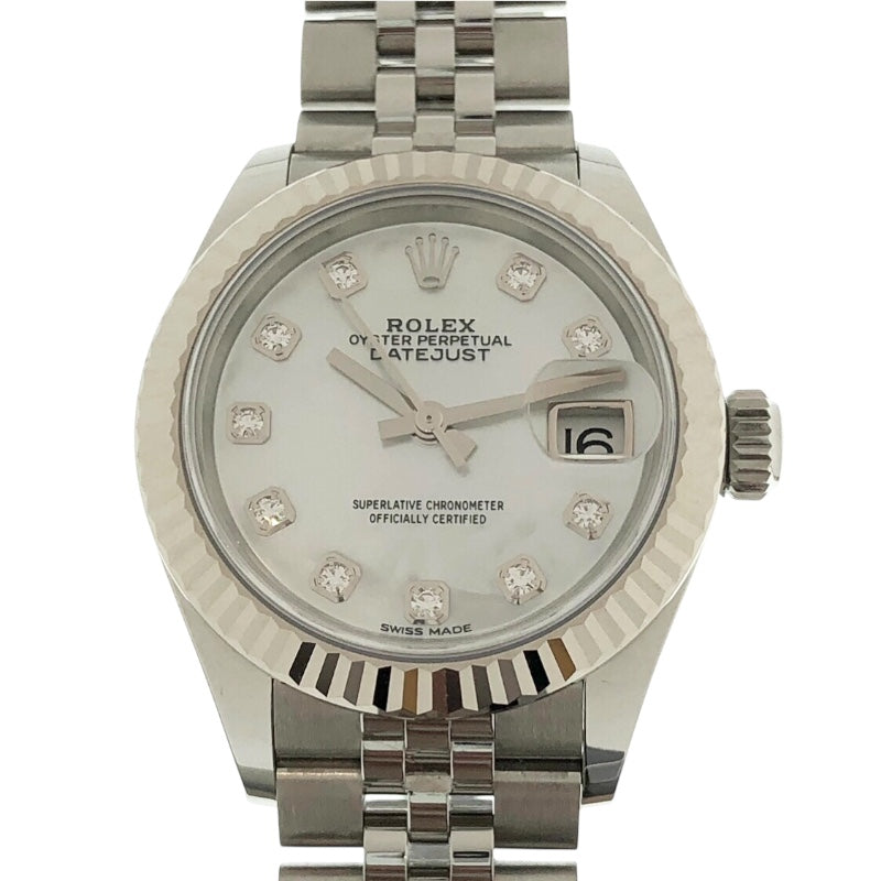 ロレックス ROLEX ﾃﾞｲﾄｼﾞｬｽﾄ28 ﾎﾜｲﾄｼｪﾙ 279174NG レディース 腕時計