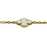 ヴァンクリーフ＆アーペル Van Cleef & Arpels ヴィンテージアルハンブラロングネックレス20P イエローゴールド G750 マザー オブ パール ジュエリー
