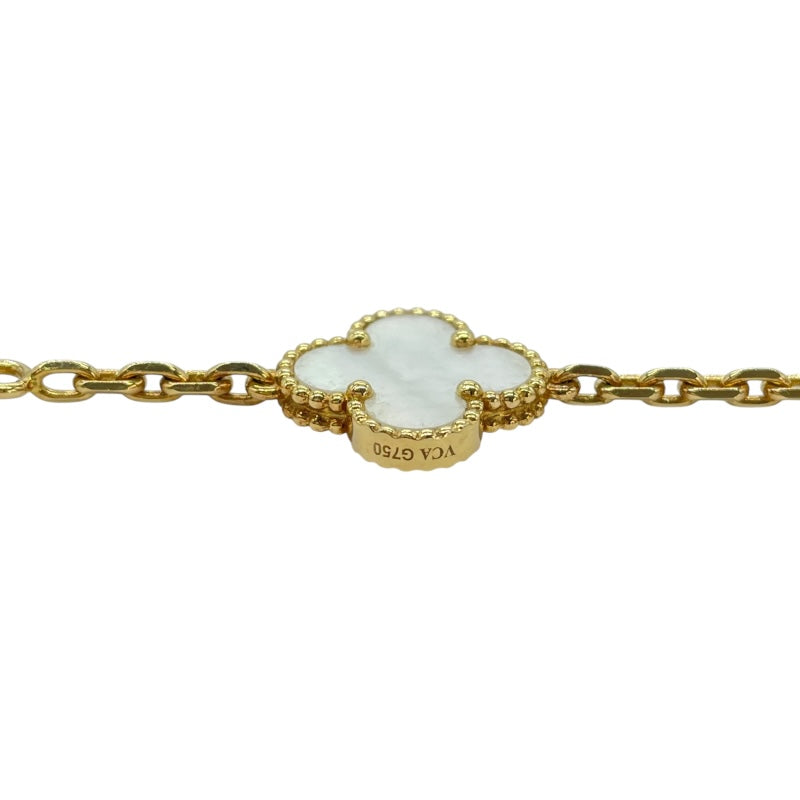 ヴァンクリーフ＆アーペル Van Cleef & Arpels ヴィンテージアルハンブラロングネックレス20P イエローゴールド G750 マザー オブ パール ジュエリー