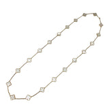 ヴァンクリーフ＆アーペル Van Cleef & Arpels ヴィンテージアルハンブラロングネックレス20P イエローゴールド G750 マザー オブ パール ジュエリー
