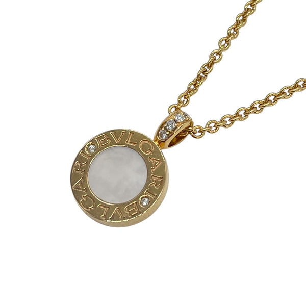 ブルガリ BVLGARI ブルガリブルガリネックレス マザーオブパール ピンクゴールド 750 オニキス ジュエリー