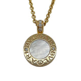 ブルガリ BVLGARI ブルガリブルガリネックレス マザーオブパール ピンクゴールド 750 オニキス ジュエリー