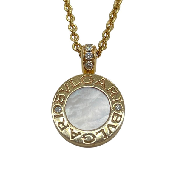 ブルガリ BVLGARI ブルガリブルガリネックレス マザーオブパール ピンクゴールド 750 オニキス ジュエリー