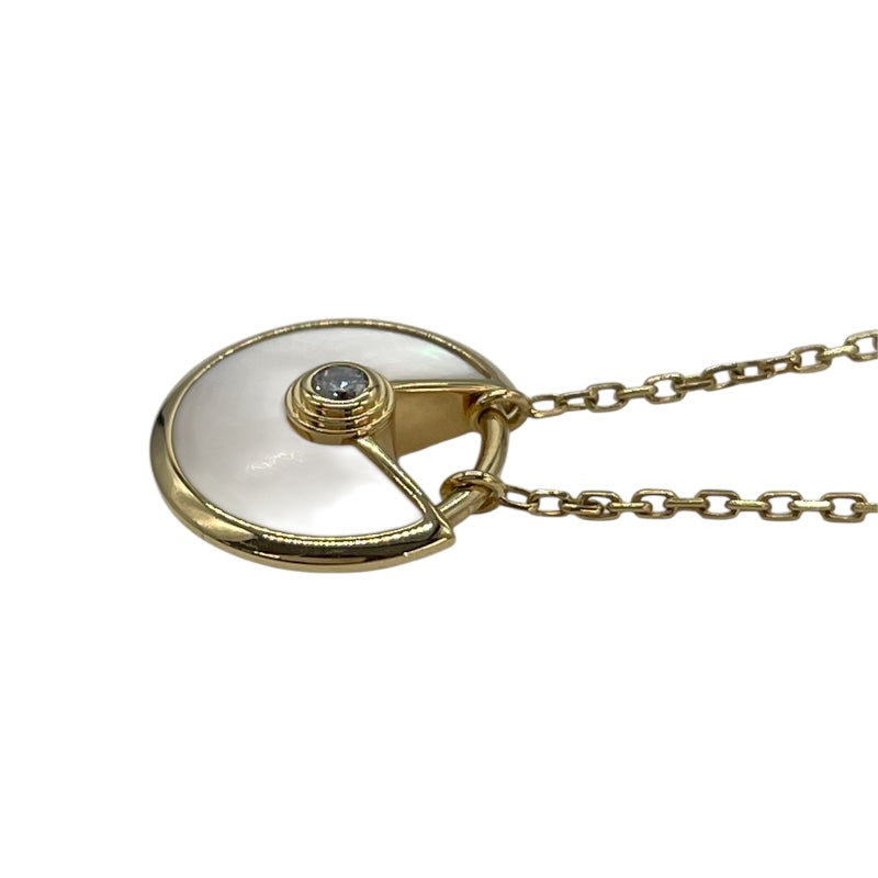 カルティエ Cartier アミュレットドゥカルティエネックレス ゴールド Au750 ホワイトシェル ジュエリー