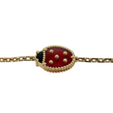 ヴァンクリーフ＆アーペル Van Cleef & Arpels ラッキー スプリング5Pブレス ピンクゴールド Au750 オニキス ジュエリー