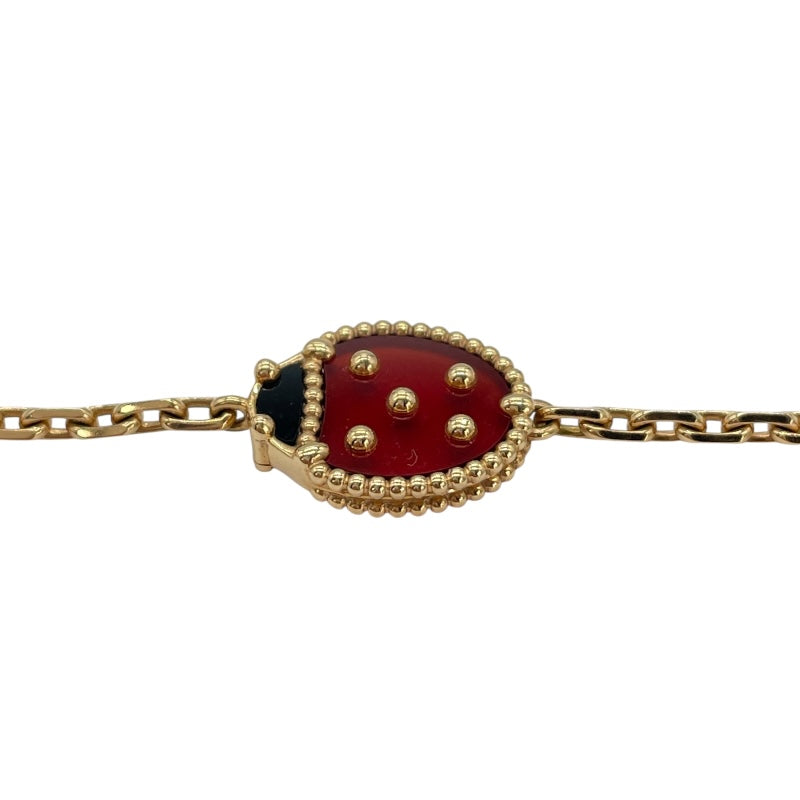ヴァンクリーフ＆アーペル Van Cleef & Arpels ラッキー スプリング5Pブレス ピンクゴールド Au750 オニキス ジュエリー