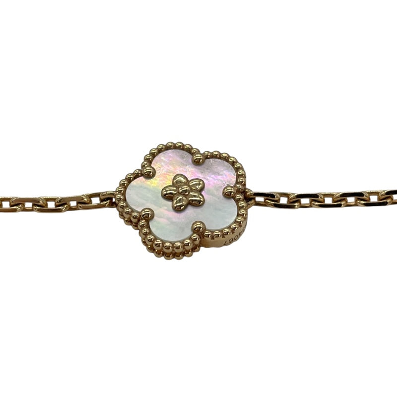 ヴァンクリーフ＆アーペル Van Cleef & Arpels ラッキー スプリング5Pブレス ピンクゴールド Au750 オニキス ジュエリー