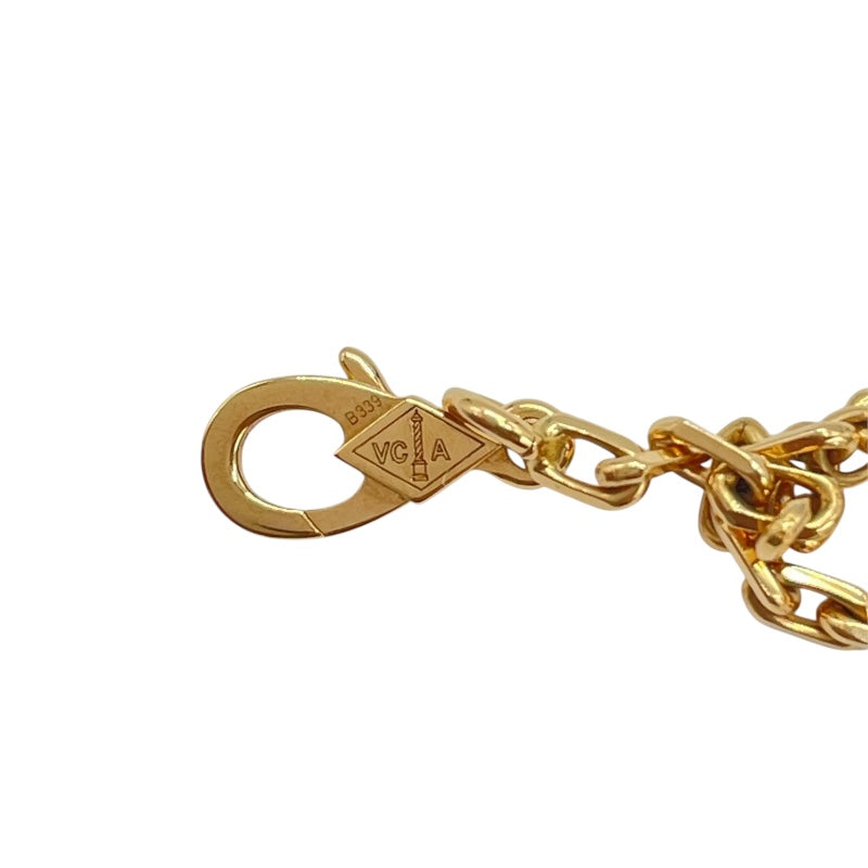 ヴァンクリーフ＆アーペル Van Cleef & Arpels ラッキー スプリング5Pブレス ピンクゴールド Au750 オニキス ジュエリー
