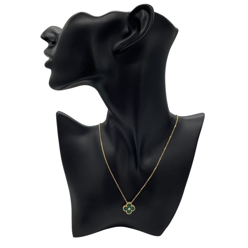 ヴァンクリーフ＆アーペル Van Cleef & Arpels ヴィンテージアルハンブラネックレス ゴールド Au750 マラカイト ジュエリー