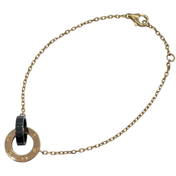 カルティエ Cartier ラブサークルブレスレット オニキス ピンクゴールド 750 ダイヤモンド ジュエリー