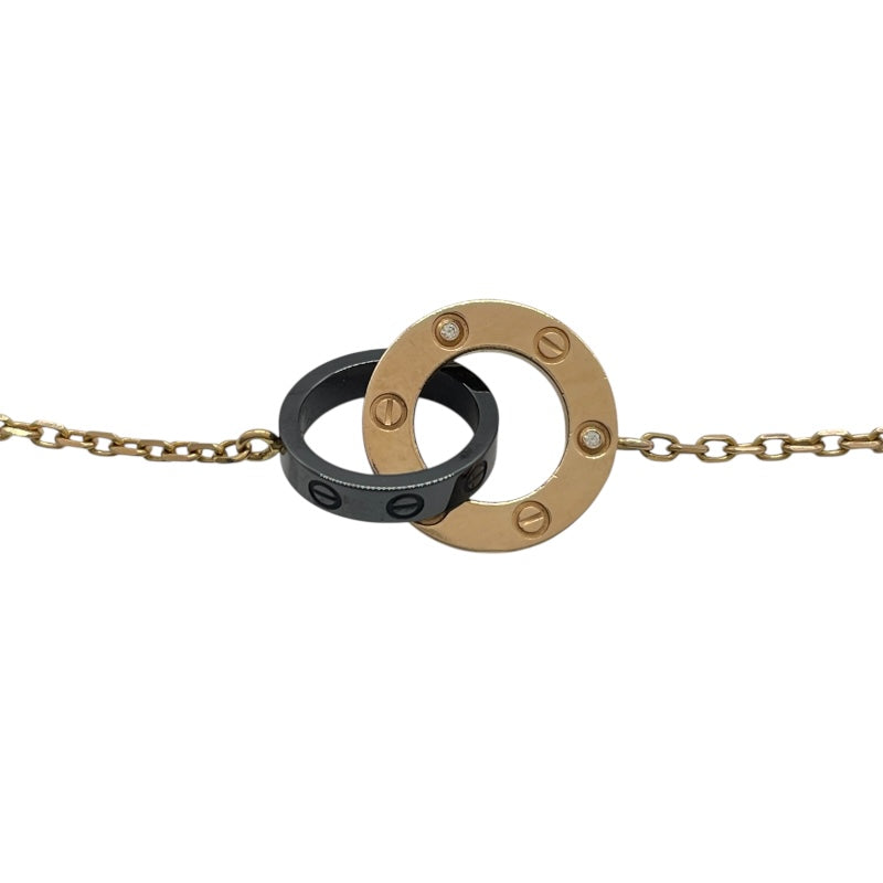 カルティエ Cartier ラブサークルブレスレット オニキス ピンクゴールド 750 ダイヤモンド ジュエリー