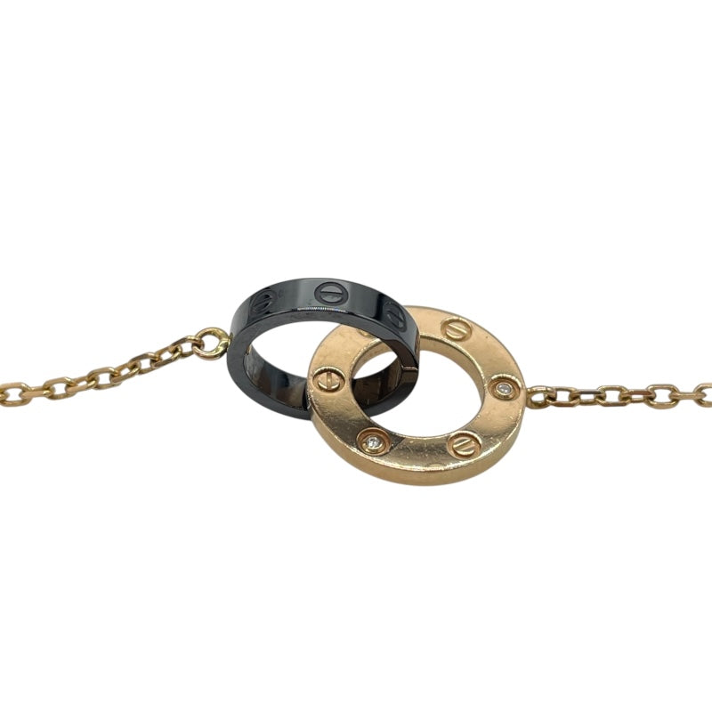 カルティエ Cartier ラブサークルブレスレット オニキス ピンクゴールド 750 ダイヤモンド ジュエリー