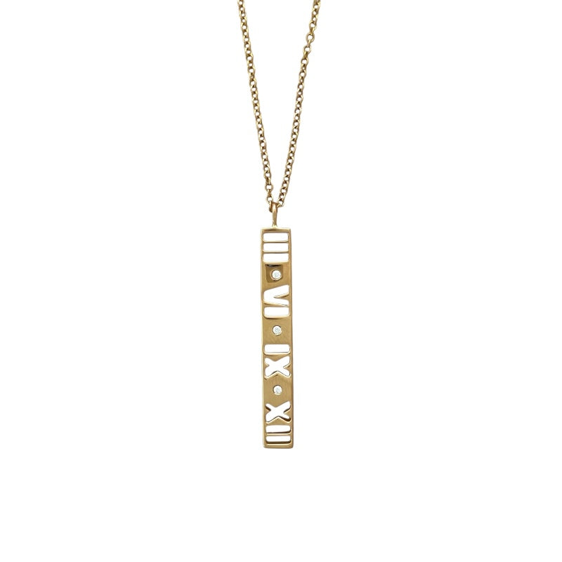 ティファニー TIFFANY＆CO アトラスバー 3Pダイヤ ネックレス ピンクゴールド Au750 ダイヤモンド ジュエリー