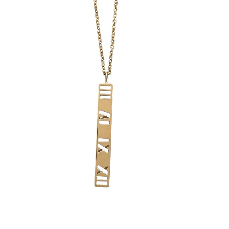 ティファニー TIFFANY＆CO アトラスバー 3Pダイヤ ネックレス ピンクゴールド Au750 ダイヤモンド ジュエリー