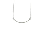 ティファニー TIFFANY＆CO Tスマイルネックレス スモール ホワイトゴール Au750 ジュエリー