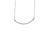ティファニー TIFFANY＆CO Tスマイルネックレス スモール ホワイトゴール Au750 ジュエリー