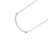 ティファニー TIFFANY＆CO Tスマイルネックレス スモール ホワイトゴール Au750 ジュエリー