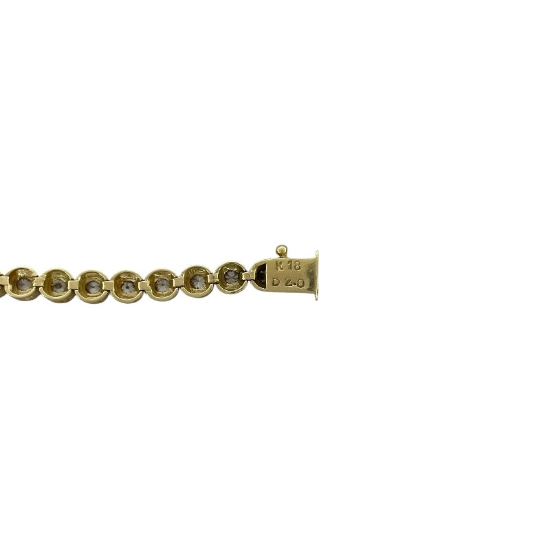 ダイヤモンドテニスブレスレット イエローゴールド 750 ダイヤモンド ジュエリー