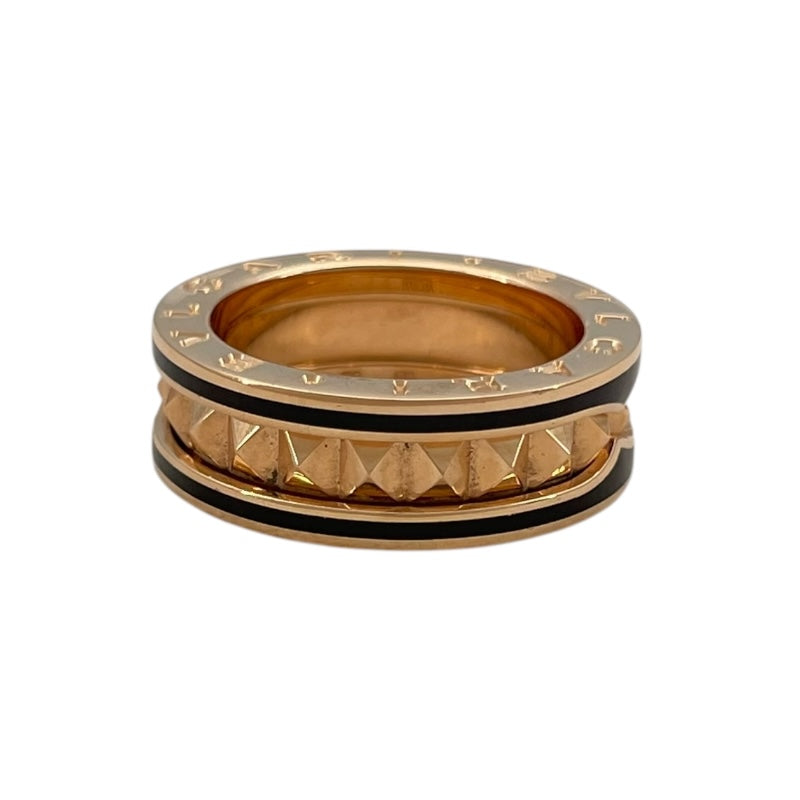 ブルガリ BVLGARI ビーゼロワン ロック リング ピンクゴールド 750PG ブラックセラミック ジュエリー