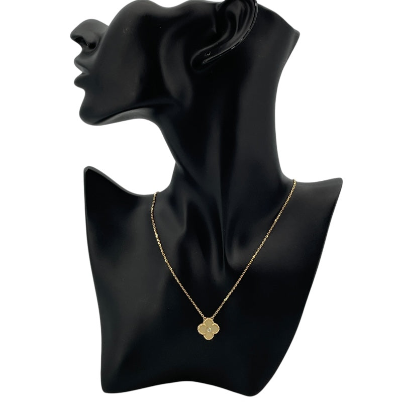 ヴァンクリーフ＆アーペル Van Cleef & Arpels ヴィンテージアルハンブラ　ネックレス　ＭＯＰ／１ＰＤ ゴールド Au750/MOP/ダイヤモンド ダイヤモンド　 ジュエリー