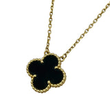 ヴァンクリーフ＆アーペル Van Cleef & Arpels ヴィンテージアルハンブラネックレス　オニキス ゴールド ブラック Au750/オニキス ジュエリー