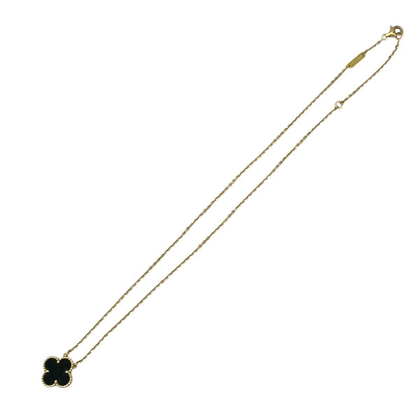 ヴァンクリーフ＆アーペル Van Cleef & Arpels ヴィンテージアルハンブラネックレス　オニキス ゴールド ブラック Au750/オニキス ジュエリー