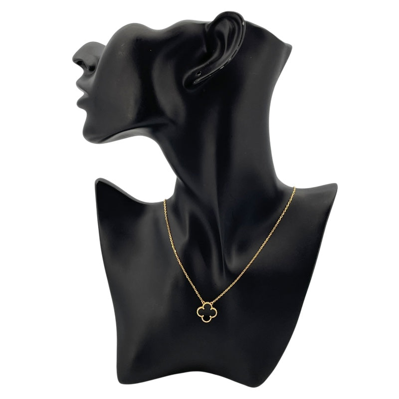 ヴァンクリーフ＆アーペル Van Cleef & Arpels ヴィンテージアルハンブラネックレス　オニキス ゴールド ブラック Au750/オニキス ジュエリー