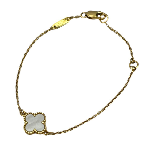 ヴァンクリーフ＆アーペル Van Cleef & Arpels スウィートアルハンブラ　ブレス　ＭＯＰ ゴールド ホワイトシェル 750/MOP ジュエリー