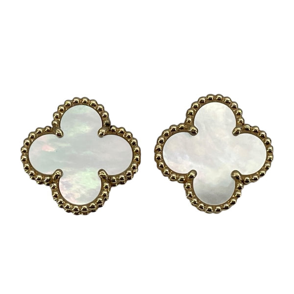 ヴァンクリーフ＆アーペル Van Cleef & Arpels ヴィンテージ アルハンブラ ピアス ゴールド ホワイトシェル Au750/MOP ジュエリー