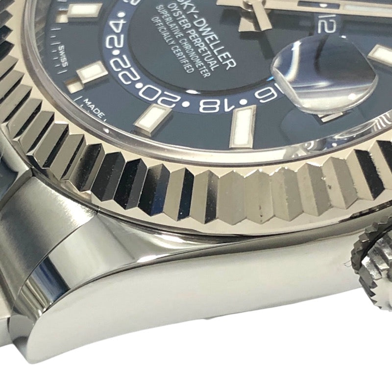 ロレックス ROLEX スカイドゥエラー ランダムシリアル 326934 ブライトブルー オイスターブレス SS/K18WG メンズ 腕時計