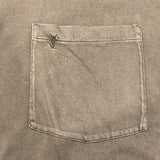サンローラン SAINT LAURENT ロゴ刺繍ポケット半袖Tシャツ 396675 ブラック コットン メンズ 半袖Ｔシャツ