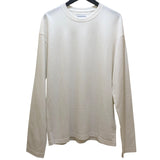 ボッテガ・ヴェネタ BOTTEGA VENETA ワンポイント刺繍 長袖Tシャツ 706597 ホワイト コットン メンズ 長袖Ｔシャツ