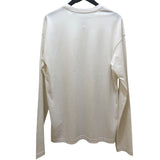 ボッテガ・ヴェネタ BOTTEGA VENETA ワンポイント刺繍 長袖Tシャツ 706597 ホワイト コットン メンズ 長袖Ｔシャツ
