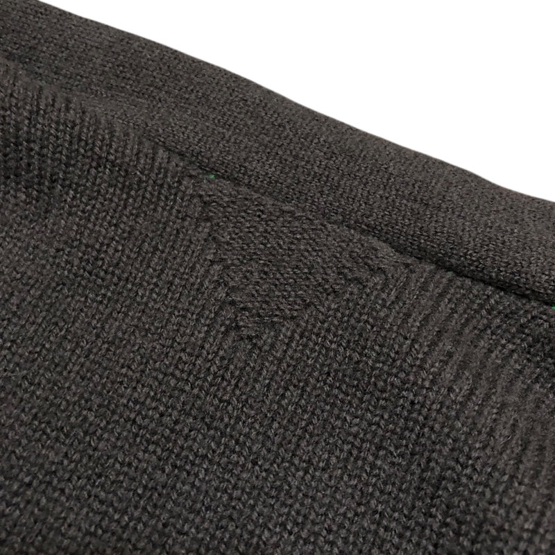 ボッテガ・ヴェネタ BOTTEGA VENETA 長袖 ニットカーディガン 707865 ダークブラウン×グリーン ウール メンズ カーディガン