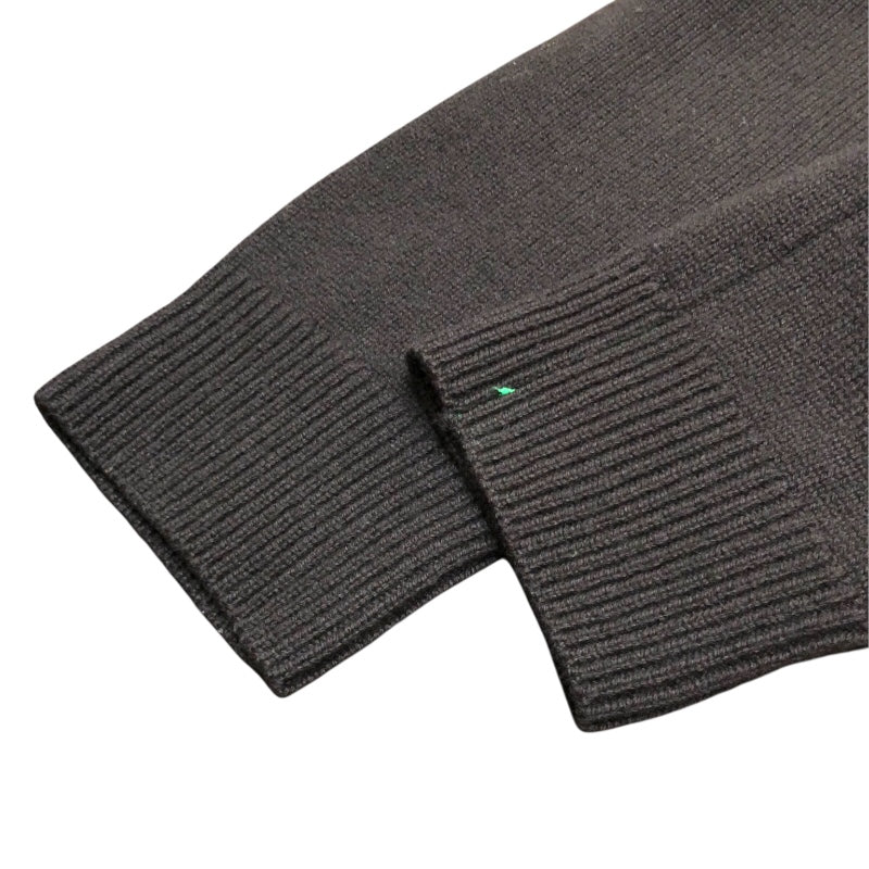ボッテガ・ヴェネタ BOTTEGA VENETA 長袖 ニットカーディガン 707865 ダークブラウン×グリーン ウール メンズ カーディガン