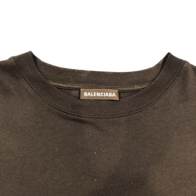 バレンシアガ BALENCIAGA スモールロゴ半袖Tシャツ 508200 ブラック コットン メンズ 半袖Ｔシャツ