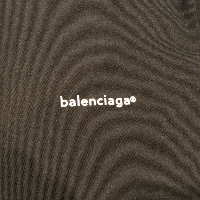 バレンシアガ BALENCIAGA スモールロゴ半袖Tシャツ 508200 ブラック コットン メンズ 半袖Ｔシャツ