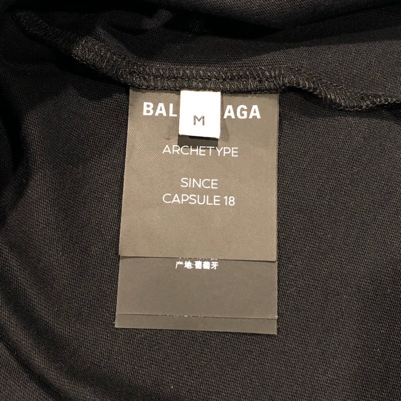 バレンシアガ BALENCIAGA スモールロゴ半袖Tシャツ 508200 ブラック コットン メンズ 半袖Ｔシャツ