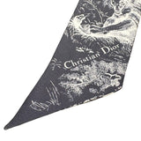 クリスチャン・ディオール Christian Dior ミッツァ ネイビー シルク レディース スカーフ