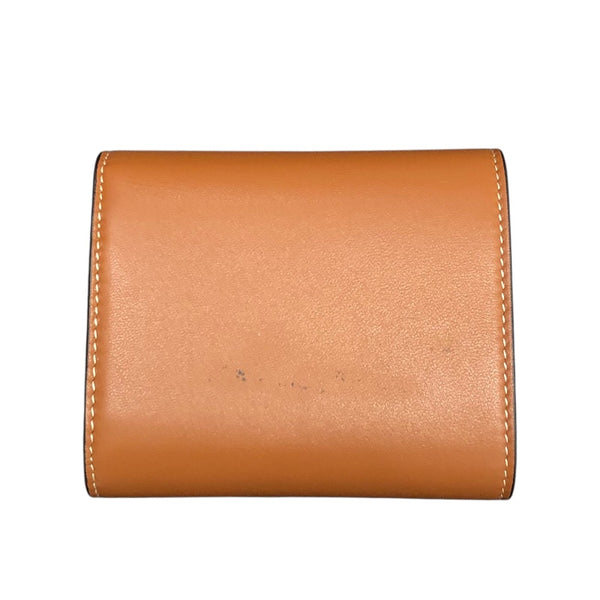 セリーヌ CELINE トリオンフスモールウォレット 10D783 タン/ゴールド金具 カーフ レディース 三つ折り財布