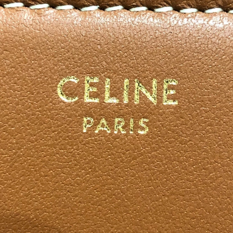 セリーヌ CELINE トリオンフスモールウォレット 10D783 タン/ゴールド金具 カーフ レディース 三つ折り財布
