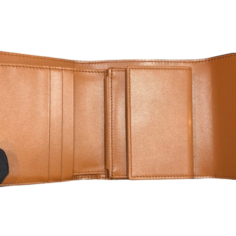 セリーヌ CELINE トリオンフスモールウォレット 10D783 タン/ゴールド金具 カーフ レディース 三つ折り財布
