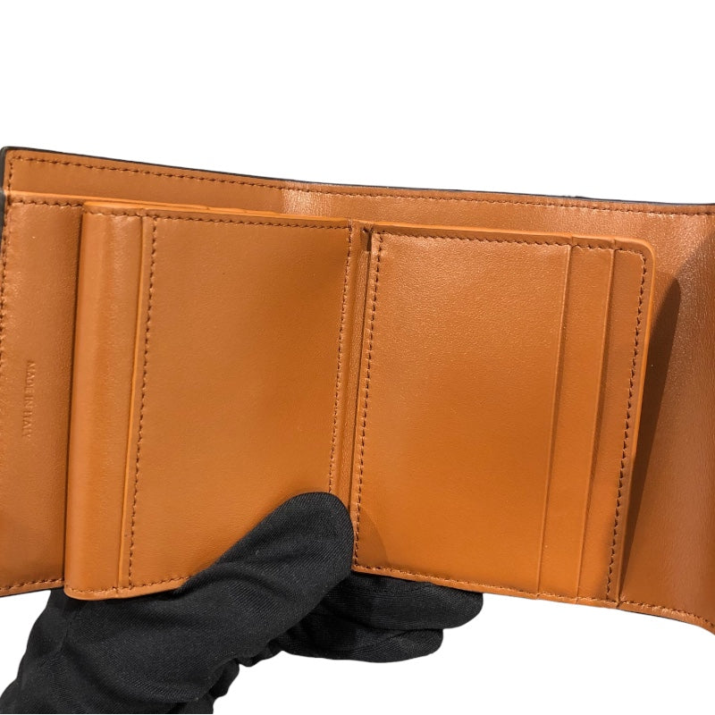 セリーヌ CELINE トリオンフスモールウォレット 10D783 タン/ゴールド金具 カーフ レディース 三つ折り財布