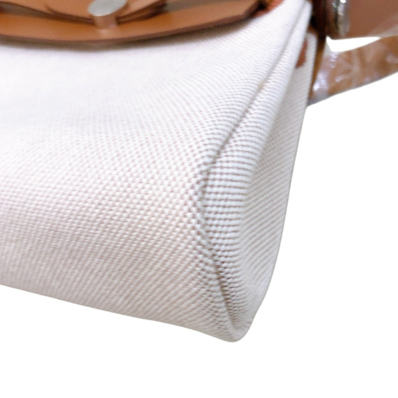 エルメス HERMES エールバッグジップ20 K刻 ブラウン/SV金具 トワル レディース ショルダーバッグ