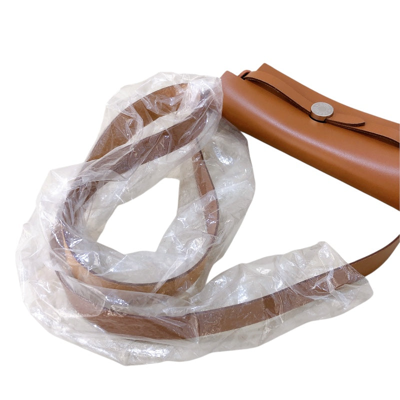 エルメス HERMES エールバッグジップ20 K刻 ブラウン/SV金具 トワル レディース ショルダーバッグ